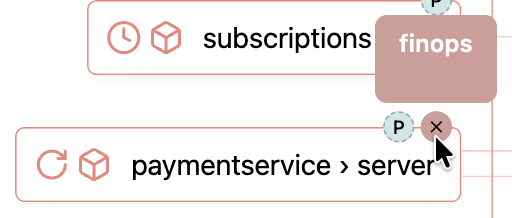 Screenshot of removing an environment from a resource